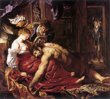  pet Oil Painting - Samson and Delilah Baroque Peter Paul Rubens